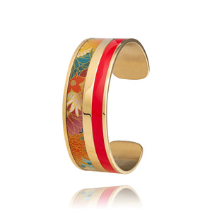 Bracelet fleur de lys large pour femme
