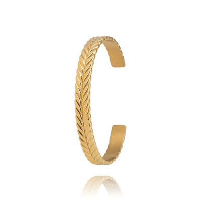 Bracelet doré feuilles