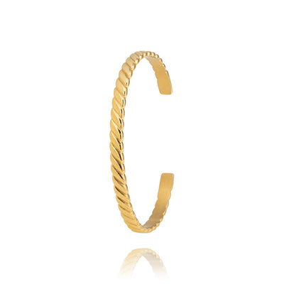 Bracelet doré tressé en acier