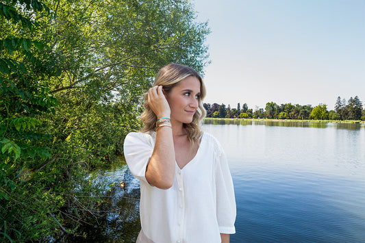 bijoux en acier inoxydable et eau de mer