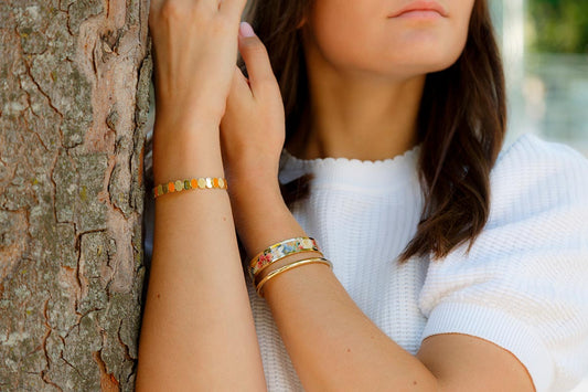 bracelets pour femme dorés