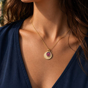 Collier Sautoir Bohème Fleurs de Prunier en Acier Inoxydable Doré