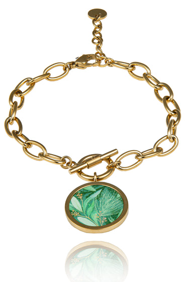 bracelet grosse maille vert 