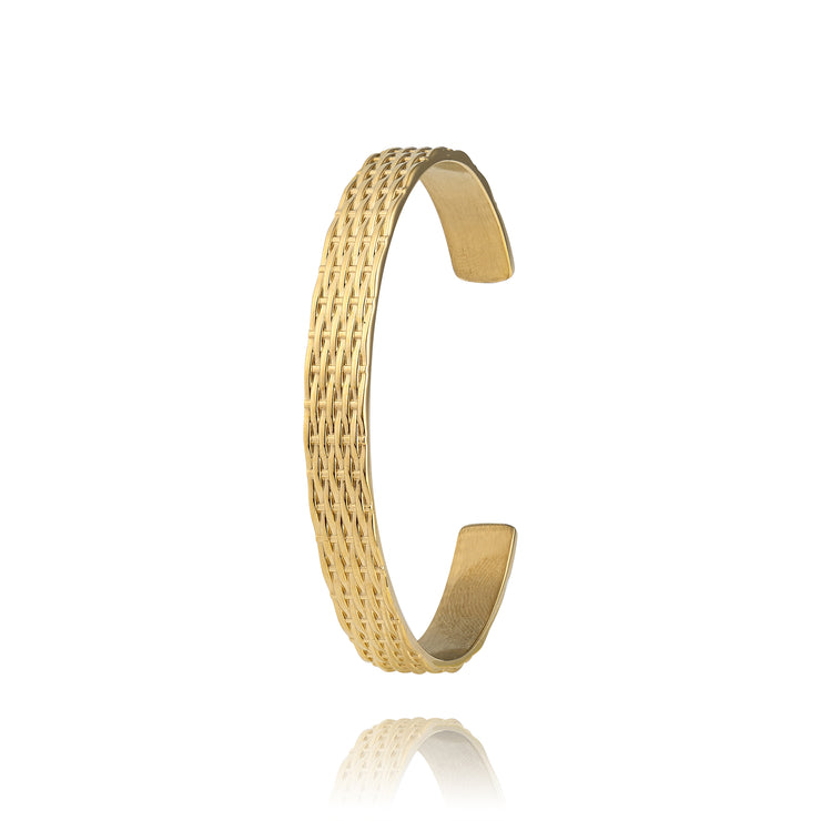 Bracelet osier en acier inoxydable doré