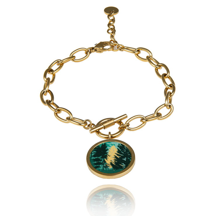 bracelet chaîne Forêt chaîne dorée en acier inoxydable pour femme