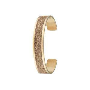 jonc coloré paillettes dorées pour femme en acier inoxydable