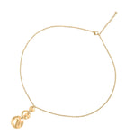 collier doré avec pendentif long pour femme en acier inoxydable
