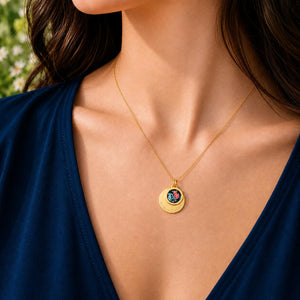 collier Coquelicot pour femme en acier inoxydable