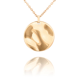 collier médaillon reflet doré pour femme