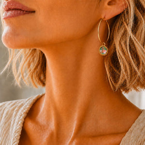 boucles d'oreilles Flamant rose