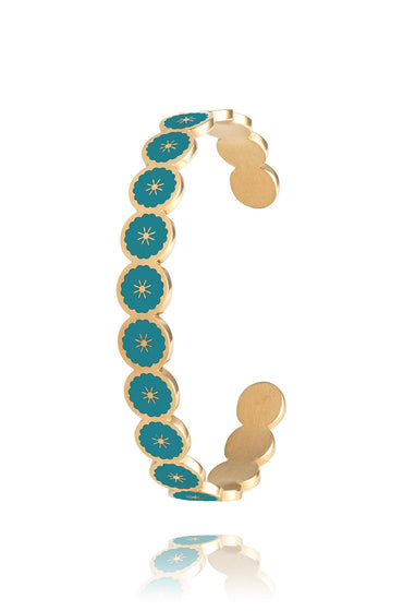 bracelet jonc bleu canard