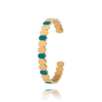 bracelet bleu canard et doré