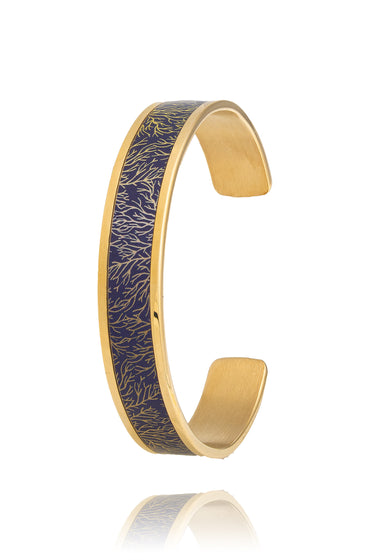 Jonc bracelet corail océan bleu