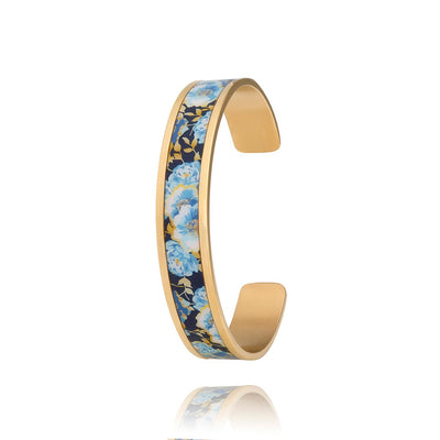 bracelet fleur bleu