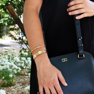 Bracelet doré ajustable feuilles en acier inoxydable pour femme