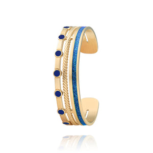 bracelet bleu et doré pour femme