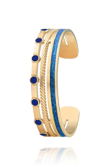 bracelet bleu et doré pour femme