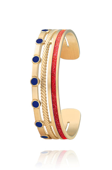 bracelet bleu et rouge pour femme