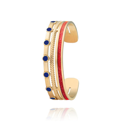 bracelet bleu et rouge pour femme