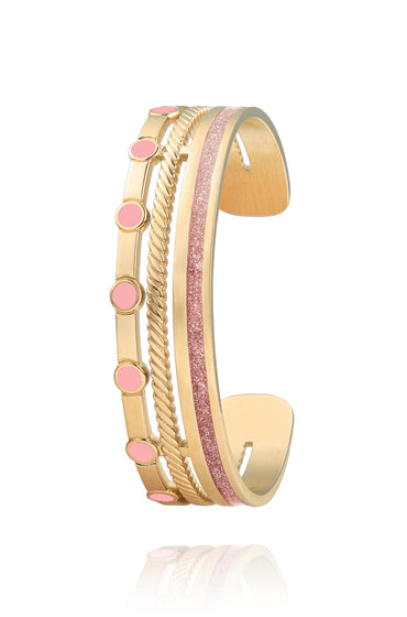 bracelet rose poudré pour femme