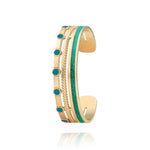 bracelet vert et doré pour femme