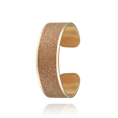 bracelet paillettes dorées en acier inoxydable