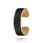 bracelet paillettes noires en acier inoxydable