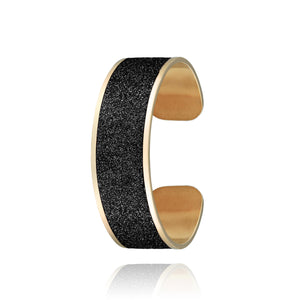 bracelet paillettes noires en acier inoxydable