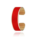 bracelet paillettes rouges en acier inoxydable