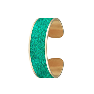 bracelet paillettes vertes en acier inoxydable