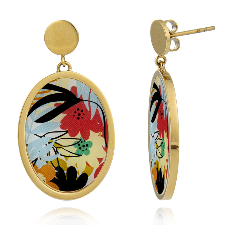 boucles d'oreilles colorées
