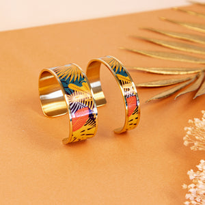 bracelet coloré femme acier doré