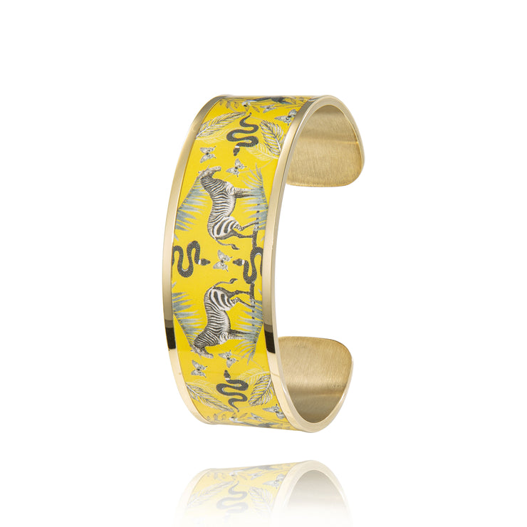 bracelet jaune en acier doré