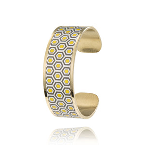 bracelet abeilles acier doré femme